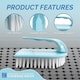 image 10 of Iron Shaped Scrubbing Brush Heavy Duty Stiff Bristle Hand Brush | Multi | Lilac | One Size