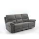 image 1 of Fosse 3 Seater Manual Recliner Fabric Sofa Grey | Dark Grey