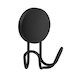 image 1 of BESLAGSBODEN Black Self Adhesive Double Bathroom Towel Hook