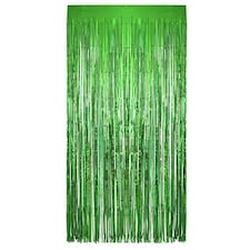 Emerald Green Bright Foil Door Curtain Backdrop 1.9m x 99cm