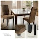 image 4 of Dining Chair - ergonomic seat shape, high backrest, padded, faux leather - Set of 4 Brown | Antique