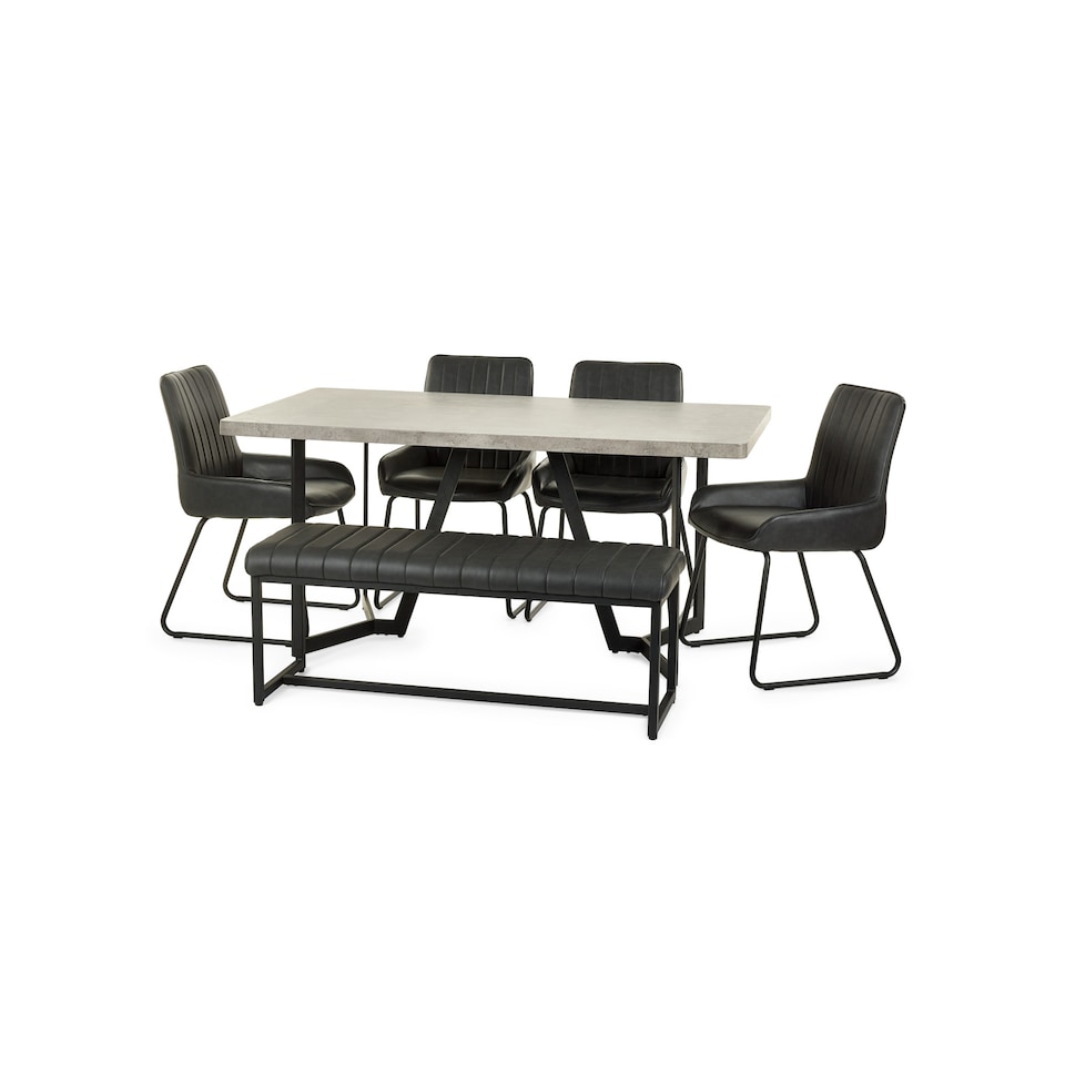 image 1 of Miller Concrete Effect Dining Table