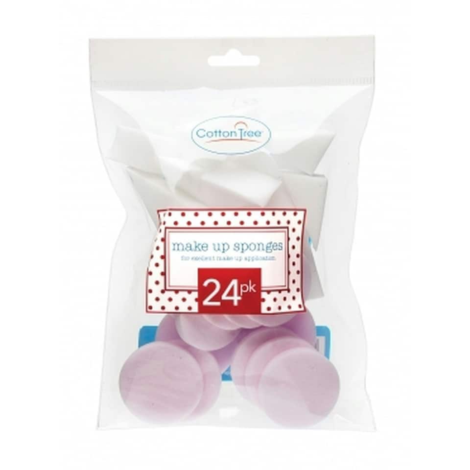 image 1 of Pack of 24 Cotton Tree Make Up Sponges