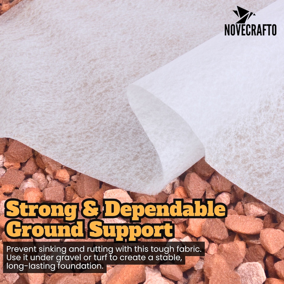 image 1 of Non Woven Geotextile Membrane 2.25m x 1m (2.25m²) - 100 GSM Drainage Fabric