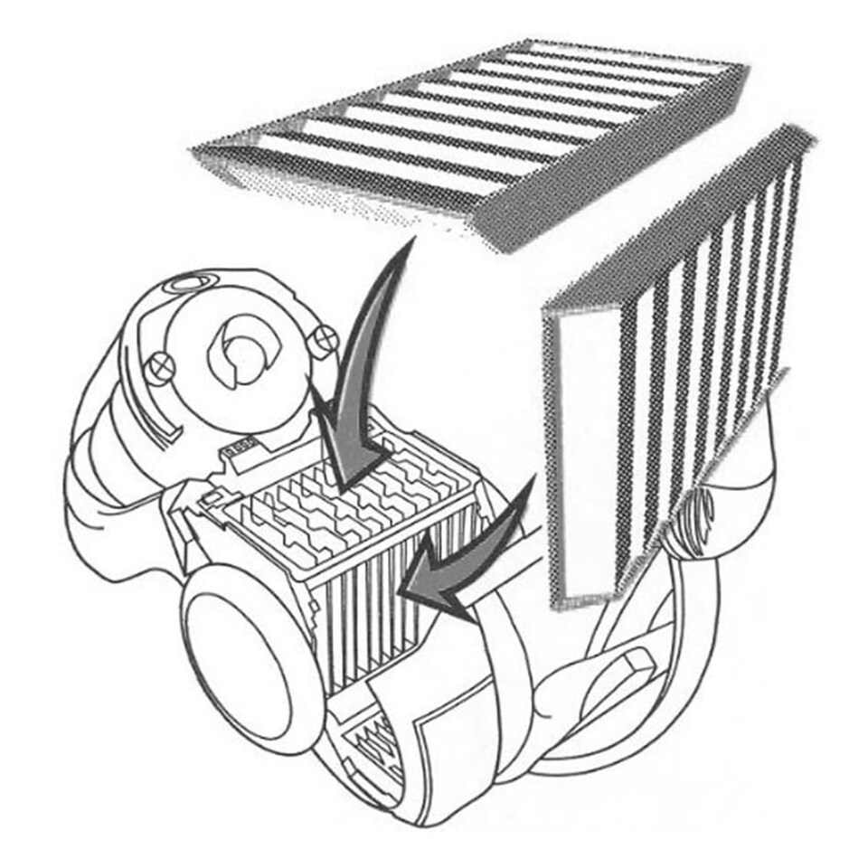 image 1 of SPARES2GO Washable H Level Filters compatible with Dyson DC02 Vacuum Cleaner (Blue, Pack of 2)