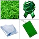 image 5 of Gift Basket Kit - Tartan Hamper Tray with Green Gift Wrap Accessories (small 20x15x5cm)