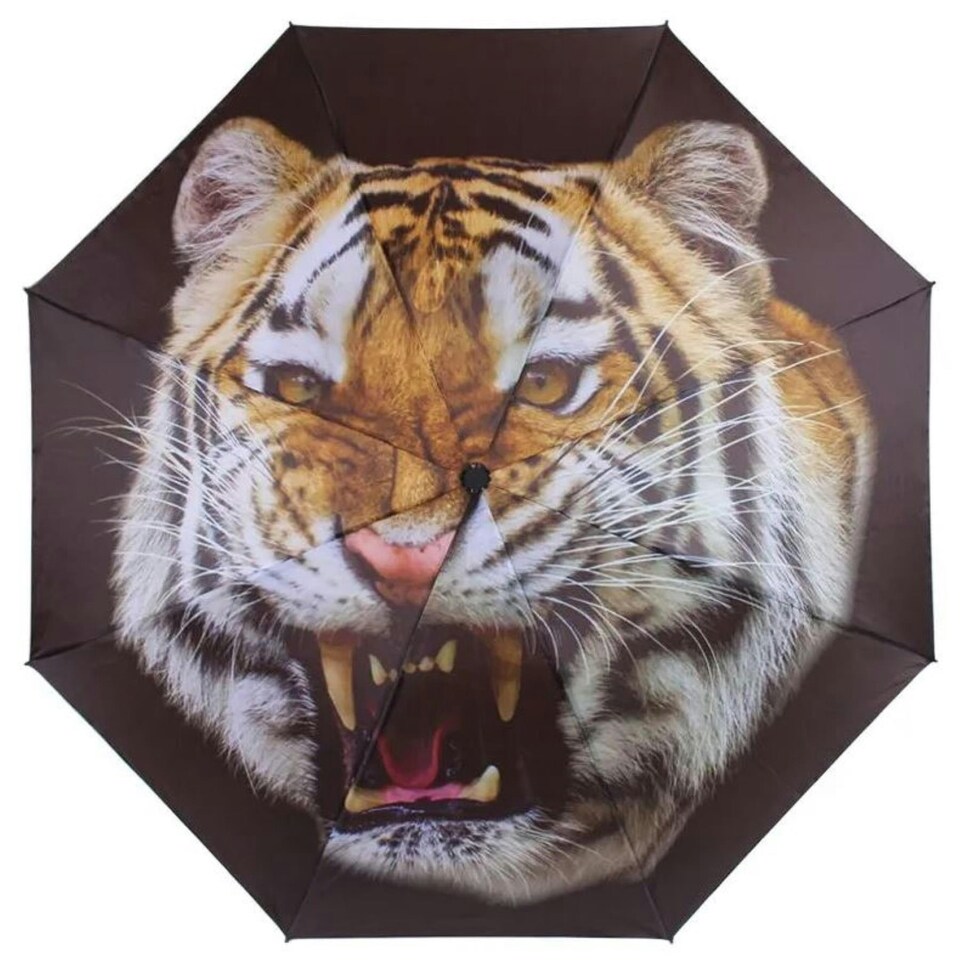 image 1 of Everyday Folding Umbrella Automatic Opening Reverse Tiger Multi