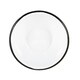 image 4 of Argon Tableware White Enamel Bowls - 16cm - Black - Pack of 6 Black