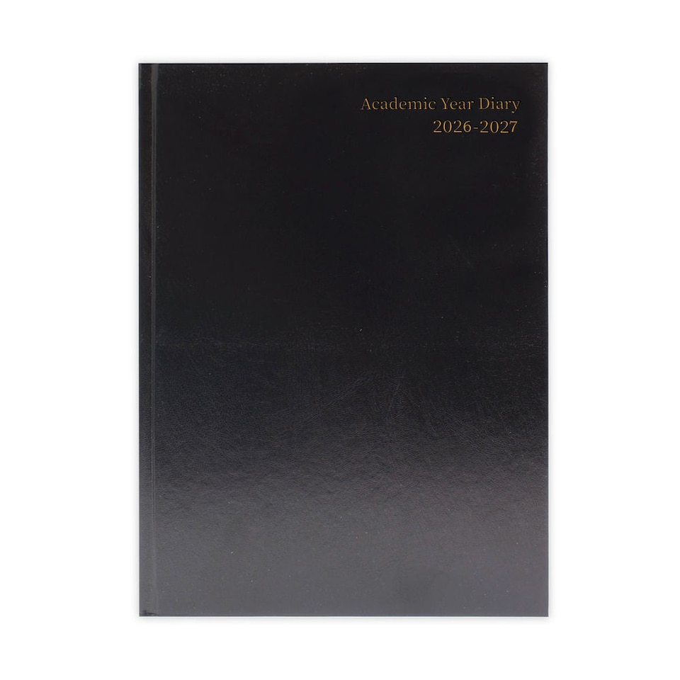 image 1 of Janrax 2026-2027 A4 Day Per Page Black Academic Diary