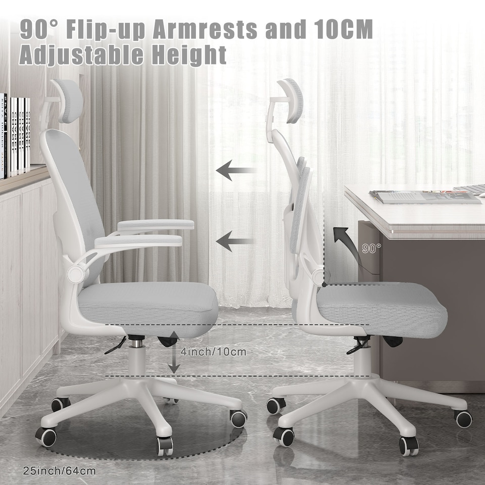 image 1 of Rattantree Ergonomic Office Chair With Headrest & Lumbar Support