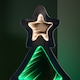 image 5 of 60cm Infinity Light up Christmas Tree Decoration with Green LEDs on Metal Base