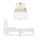 image 7 of ZONEKIZ Unicorn-Designed Toddler Bed, Kids Bedroom Furniture - White