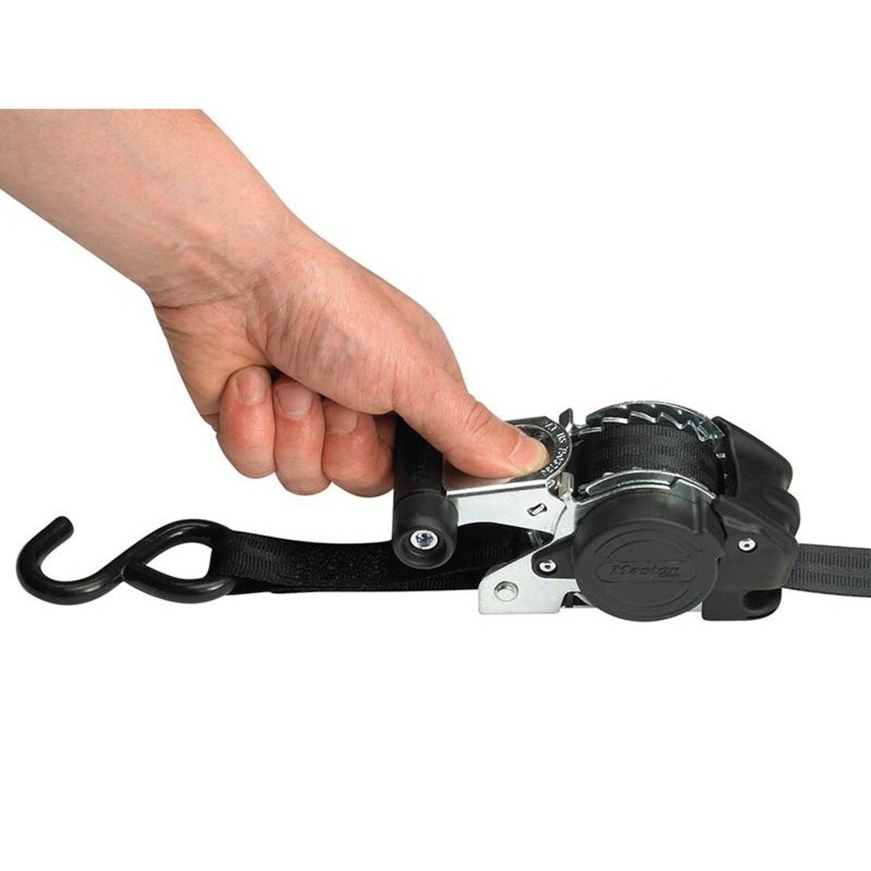 image 1 of Master Lock Retractable Ratchet Tie-down S-hook 3m 2 Piece - Multi Colour - One Size Multi | One Size