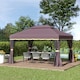 image 7 of Outsunny 3x4m 2-Tier Gazebo Aluminium Garden Marquee Party Tent Coffee
