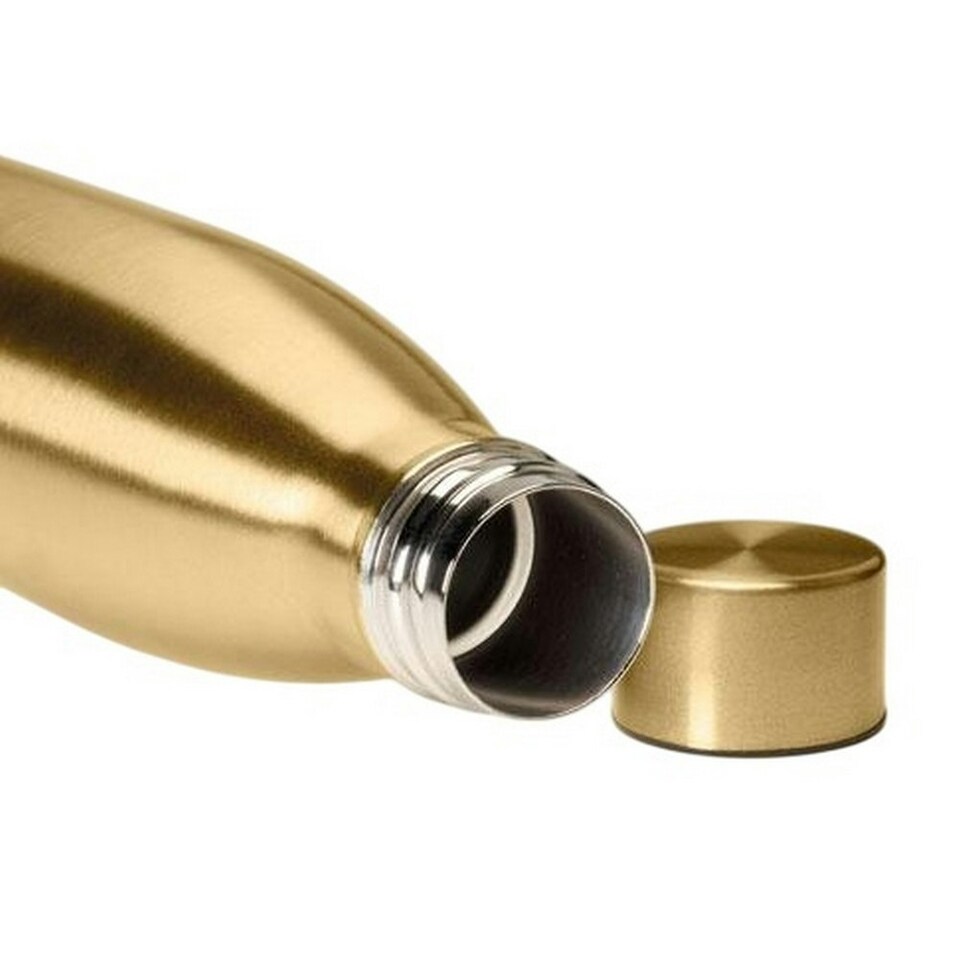 image 1 of MidOcean Belo Double Wall 500ml Water Bottle - Matt Gold - One Size Black | One Size
