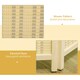 image 3 of HOMCOM 4 Panel Folding Room Divider 170cm Wall Privacy Screen Protector Natural Brown | Natural | 180 x 180 cm