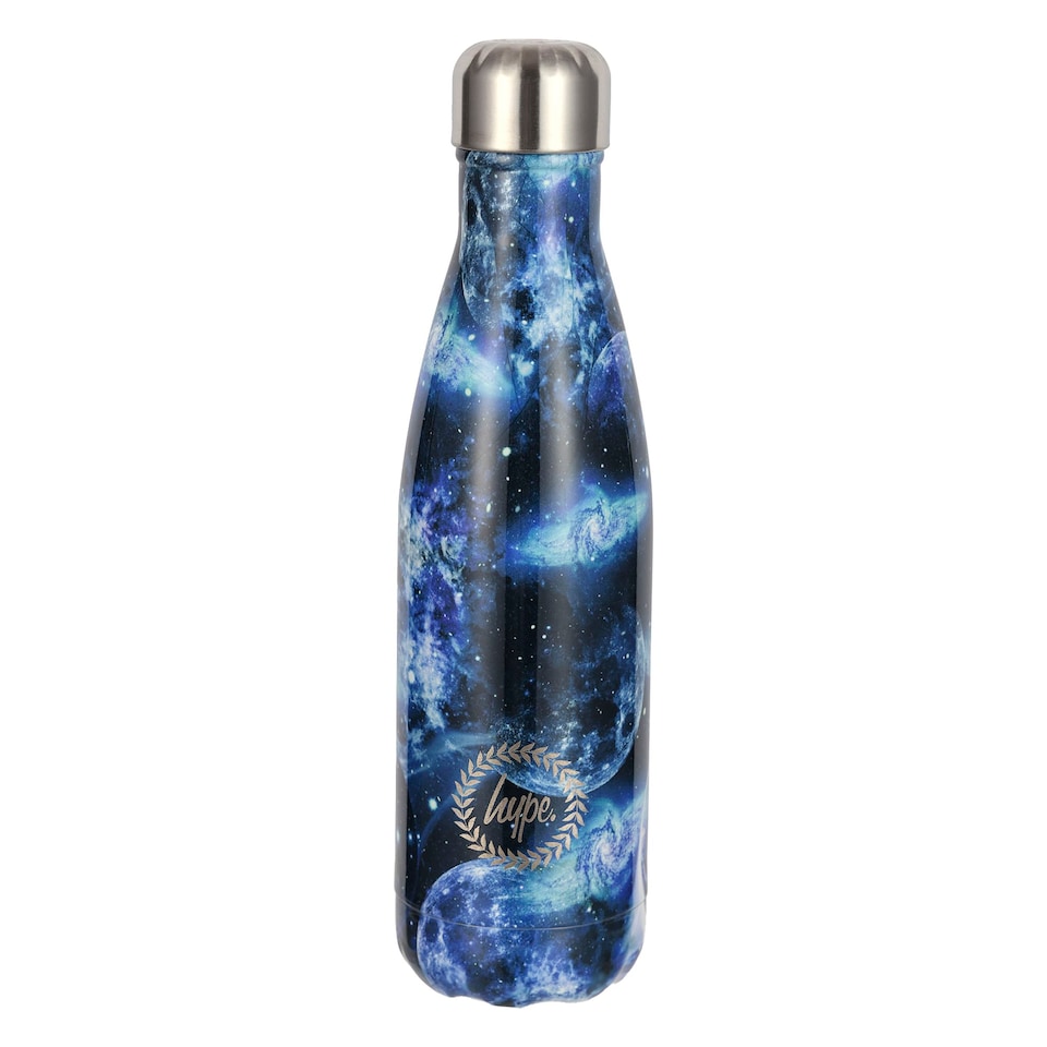 image 1 of Thermal Water Bottle Multi Moon Print | Blue Stainless Steel Leak Proof Bottle | Blue | Blue | One Size | 1