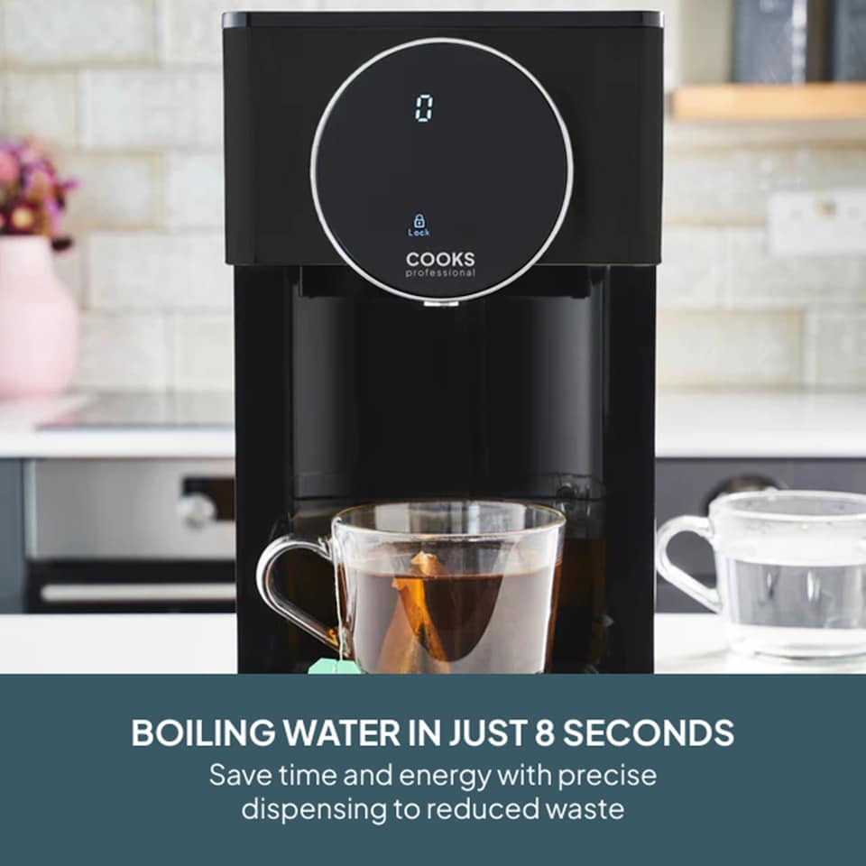 image 1 of Cooks Professional Digital Hot Water Dispenser 2600W with 4L Tank | Black | Black