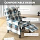 image 4 of HOMCOM Recliner Chair for Living Room Wingback Chair with Padded Armrest Blue