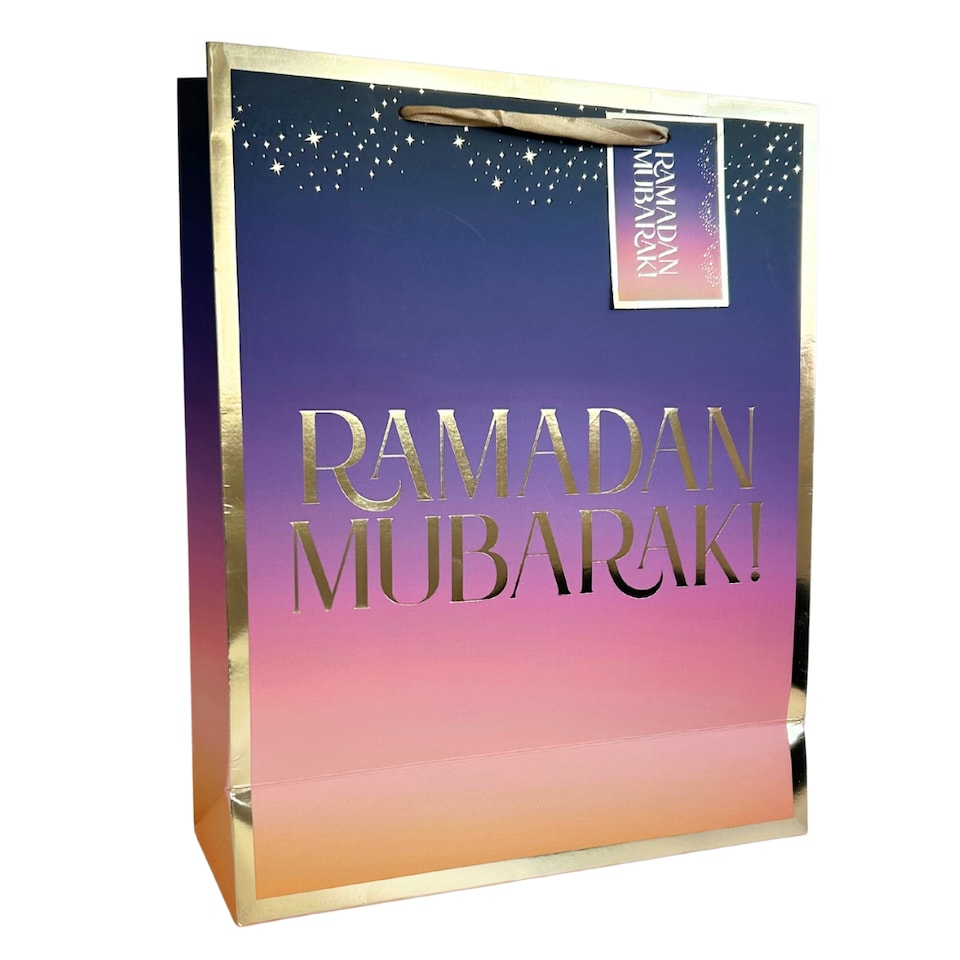 image 1 of Ramadan Mubarak Gift Bag - Purple & Gold