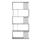 image 2 of Maze Open Bookcase 4 Shelves in Concrete and White