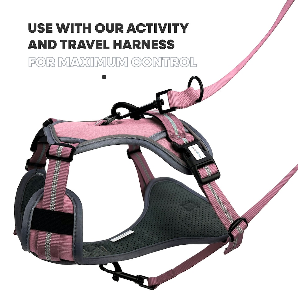 image 1 of HugglePets Activity & Travel Dog Harness | Pink | XL