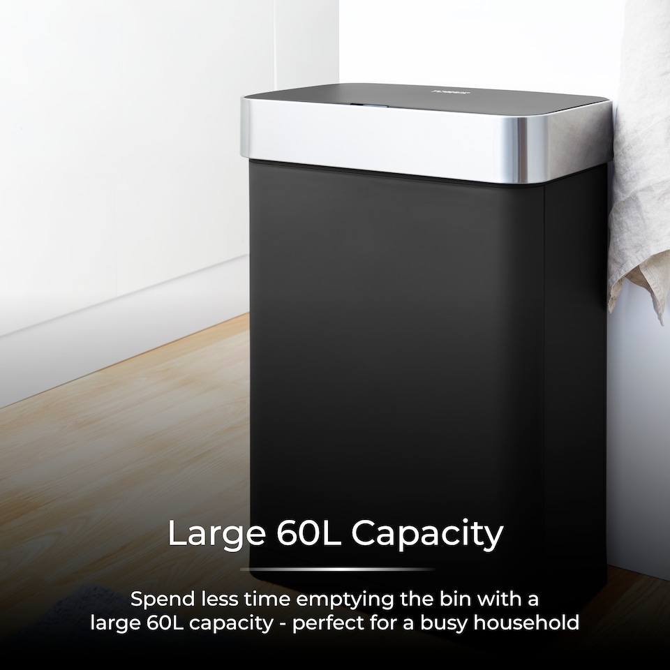 image 1 of 60L Compact Sensor Bin Black