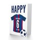 image 2 of Football Strip Kit Red Striped Top Age 6 Year Old Child Kids 6th Birthday Card
