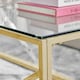 image 2 of Furniturebox Amalfi Gold Chrome Coffee Table