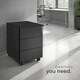 image 8 of Chest of Drawers Magna - 3 locking drawers, powder-coated steel, 39 x 45 x 55 cm | Black | black | 45 x 39 x 55 cm | 1