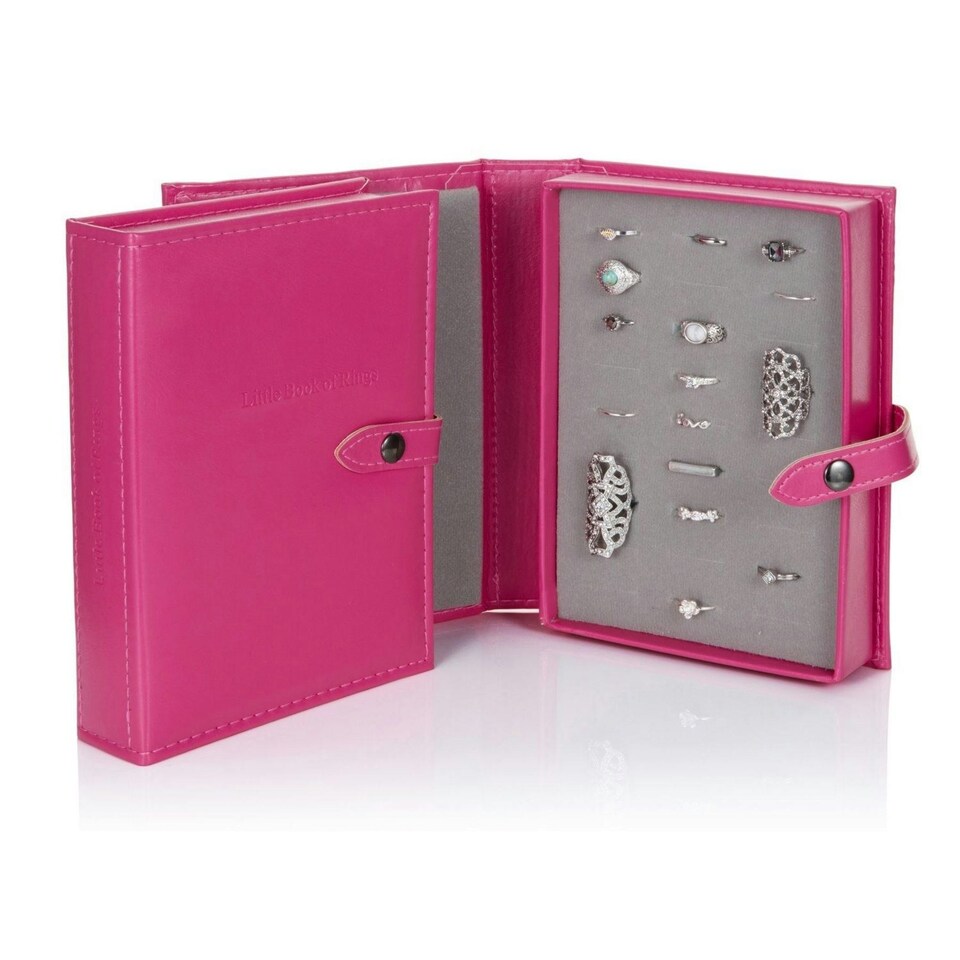 Little Book Of Rings Large Pink Jewellery Storage Box