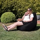 image 2 of icon Recliner Indoor Outdoor Bean Bag Black Bean Bag Chair Black
