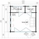 image 3 of Exeter 1-Log Cabin, Wooden Garden Room, Timber Summerhouse, Home Office - L450 x W674 x H240.99 cm Brown