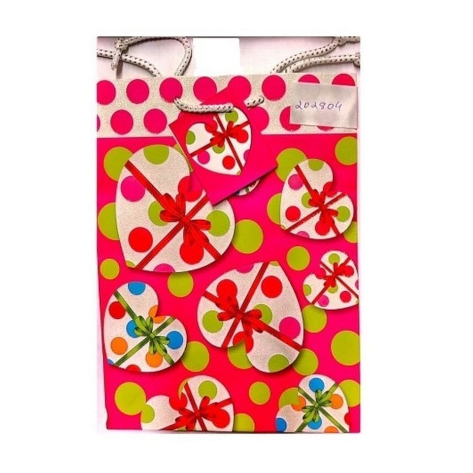 Unique Party Hearts Gift Bag - Multicoloured - One Size Multi
