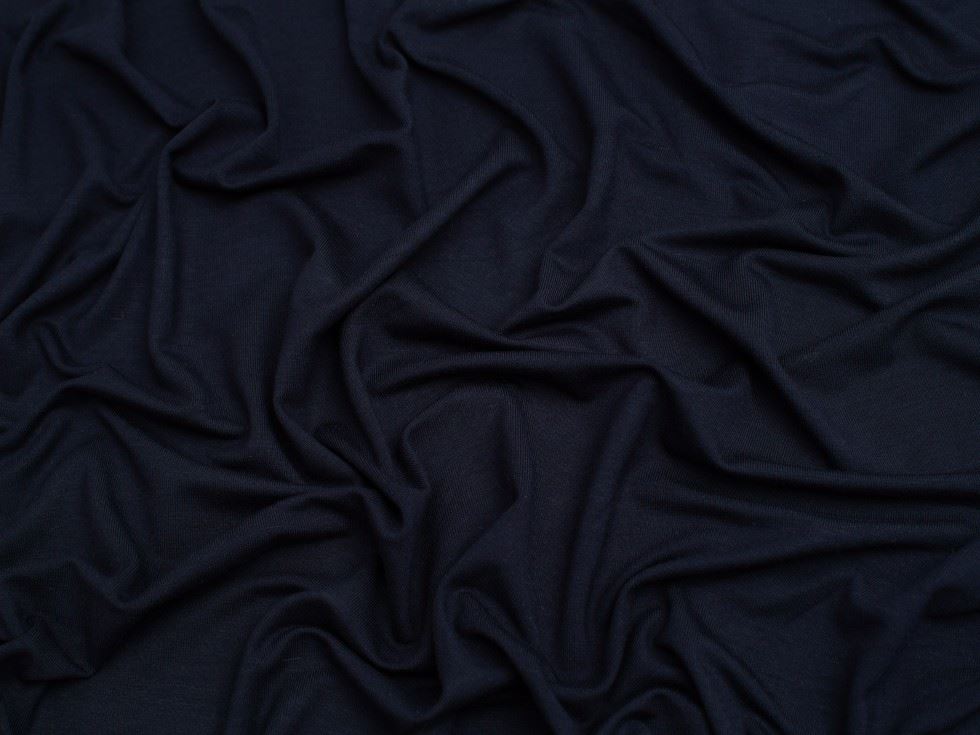 Minerva Core Range Navy Bamboo Jersey Stretch Knit Fabric for Dressmaking, 155cm / 61" Wide - per metre
