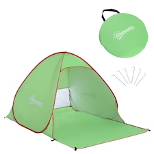 Outsunny 2-3 Person Pop up Tent Instant Camping Tent Sun Shade Shelter