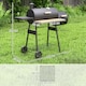 image 3 of Outsunny Charcoal BBQ Grill with Offset Smoker