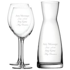 Personalised Engraved Enoteca Wine Glass and Carafe Set for Friend