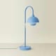 image 3 of ValueLights Tilly Pastel Sky Blue Arched Dome Shade Metal Table Lamp with LED Bulb | Yellow