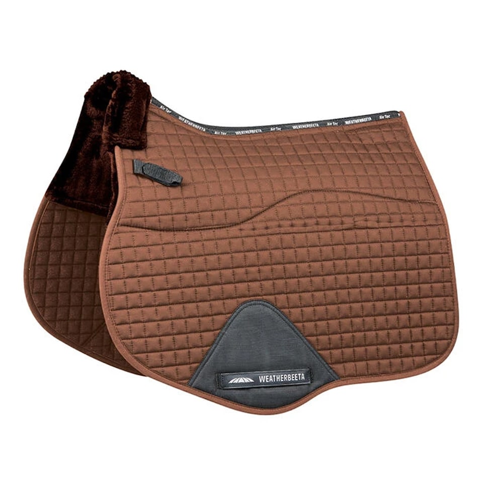 Weatherbeeta Prime Air-Tec Comfy Fleece All Purpose Horse Saddlepad | Brown | Brown | Full | 1