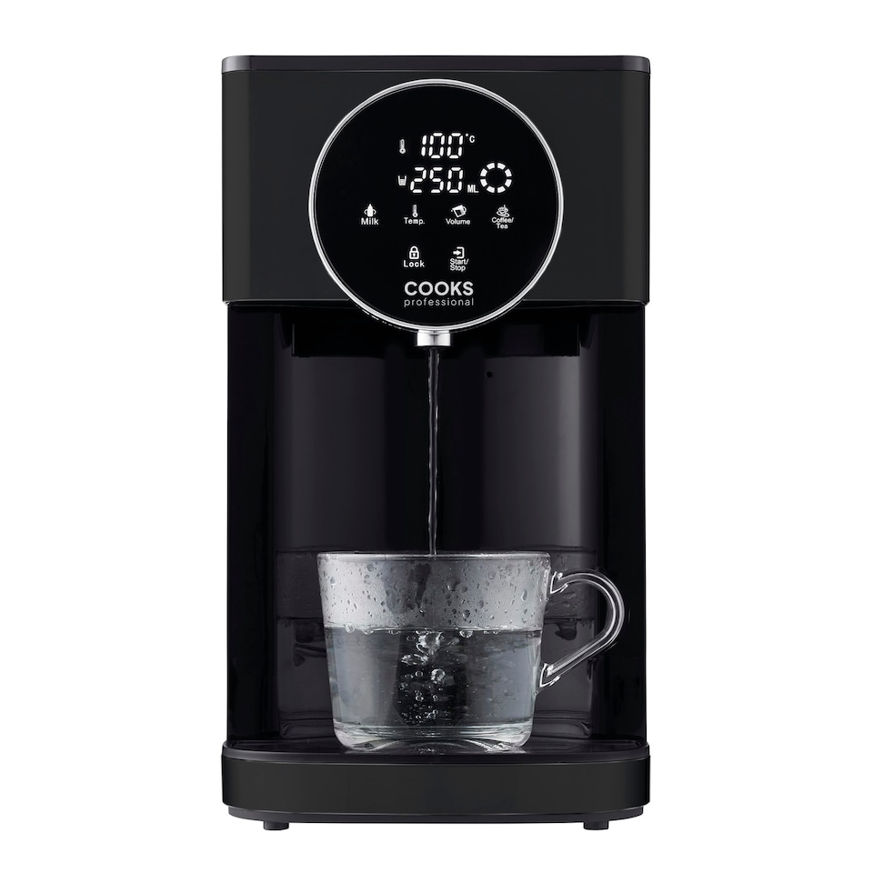 image 1 of Cooks Professional Digital Hot Water Dispenser 2600W with 4L Tank | Energy Saving Fast Boil Kettle | Black & Silver