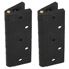 Black Reinforced Nylon Plastic Hinge 67x102mm Italian Made Industrial Quality 2PK Black