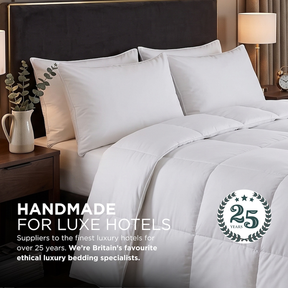 image 1 of Homescapes Super Microfibre 10.5 Tog Duvet, Super King | White | Super King