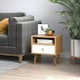 image 7 of HOMCOM Bedside Table Modern Nightstand Bedside Cabinet w/ Drawer Shelf Natural