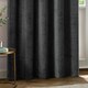 image 4 of Paoletti Neptune Fully Lined Velvet Eyelet Curtain Pair, 229cm width x 183cm drop | Grey | Charcoal | 1