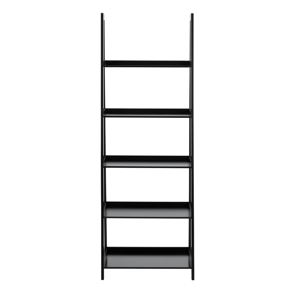 image 1 of Wally Bookcase with 5 Shelves in Black