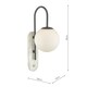 image 3 of Deuce Bathroom Wall Light Marble Opal Glass IP44