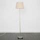 image 1 of ValueLights Modern Floor Lamp In Brushed Chrome Metal Finish With Beige Shade
