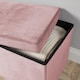 image 2 of Folding Ottoman Chest Solid Sturdy Storage Bedding Box Trunk | Multi | Multicoloured