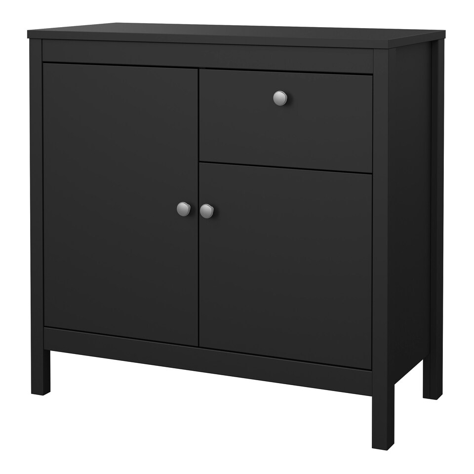 image 1 of Madrid Sideboard 2 Doors 1 Drawer in Matt Black